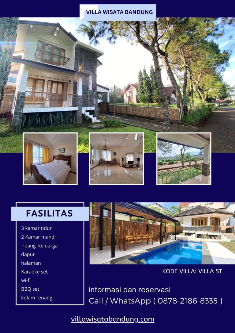villa di bandung private pool